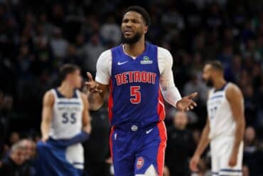 Malik Beasley seems upset during game