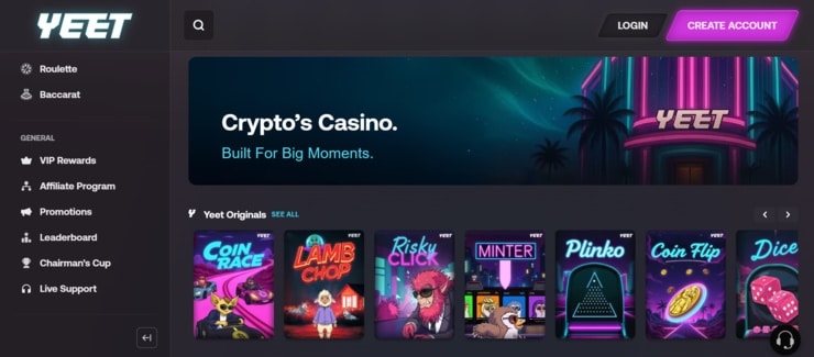 Visit Yeet casino
