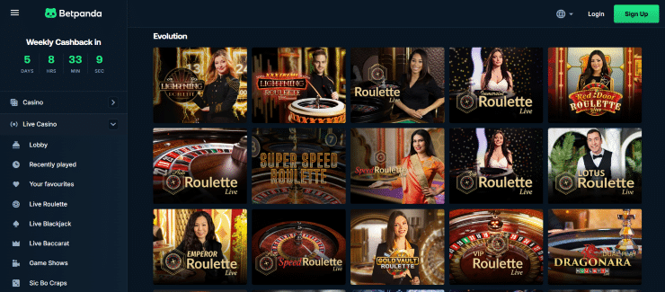 BetPanda Live Dealer Games