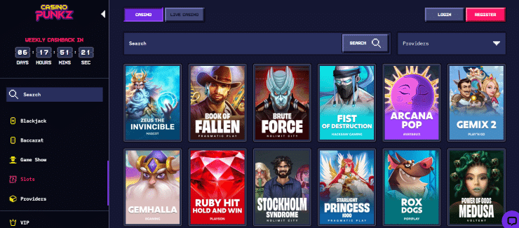 CasinoPunkz No KYC Casino Gaming