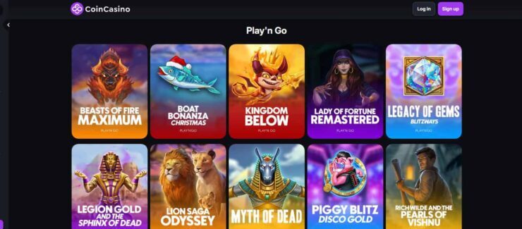 CoinCasino's Play'n GO games