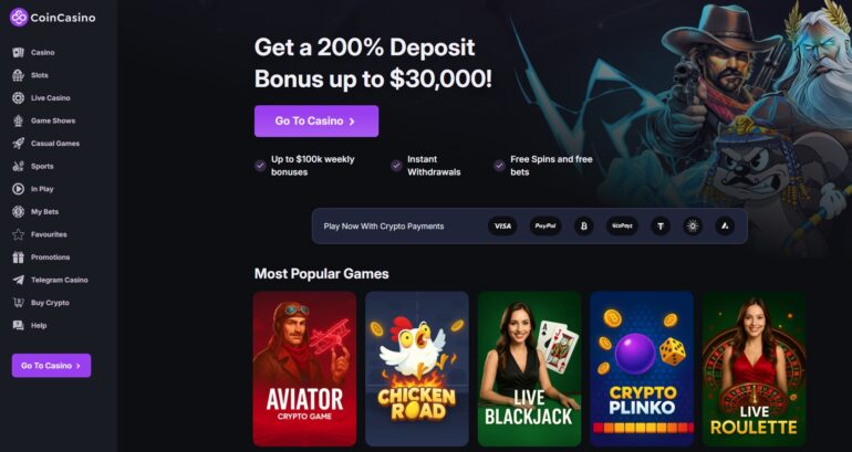 كازينو اون لاين مصر رقم 1 (Coincasino)