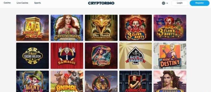 Cryptorino's Play'n GO casino games