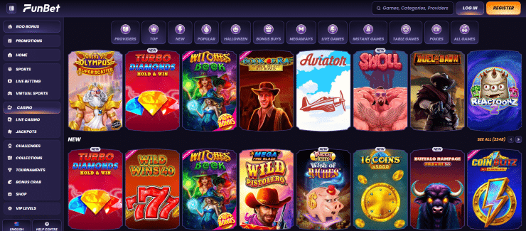 Top gaming at NZ online casino Funbet