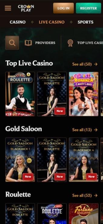 Interfaccia di Spinsy1 su dispositivo mobile