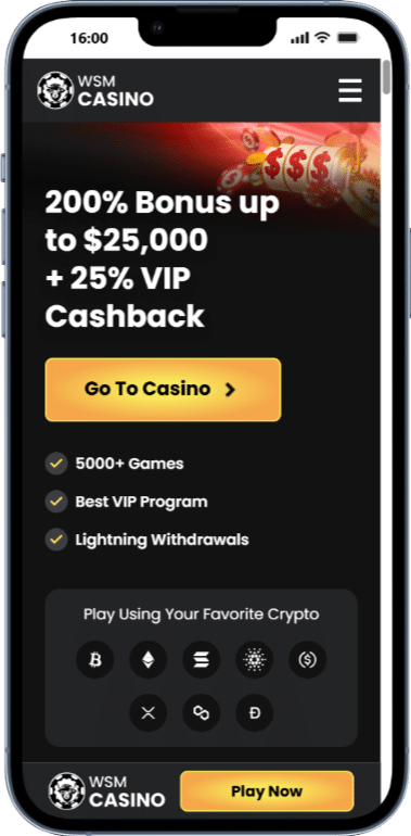 WSM Casino - كازينو متميز بمكافآت ولاء جذابة