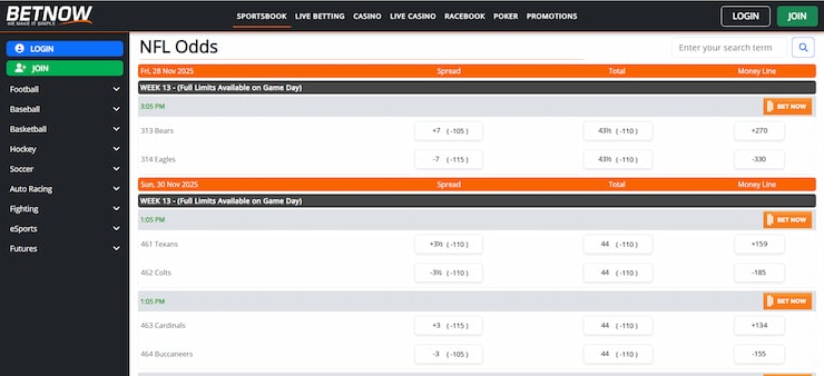 BetNow will give you reliable payouts on all UFC winnings