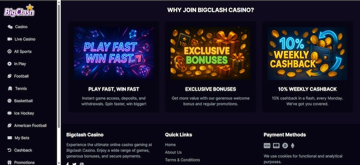 BigClash is the no.1 overall casino with alternatives to PayPal