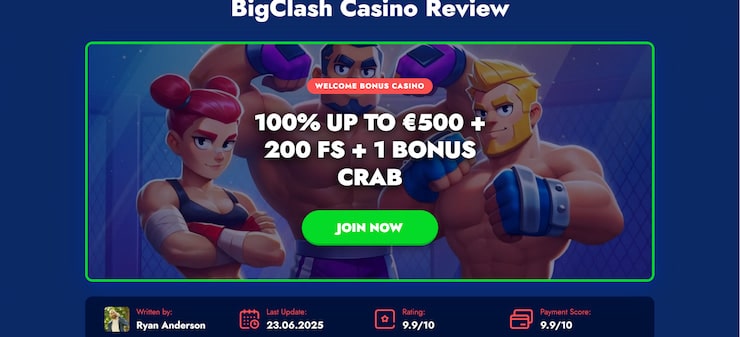 BigClash is the no.1 ranked new NZ online casino