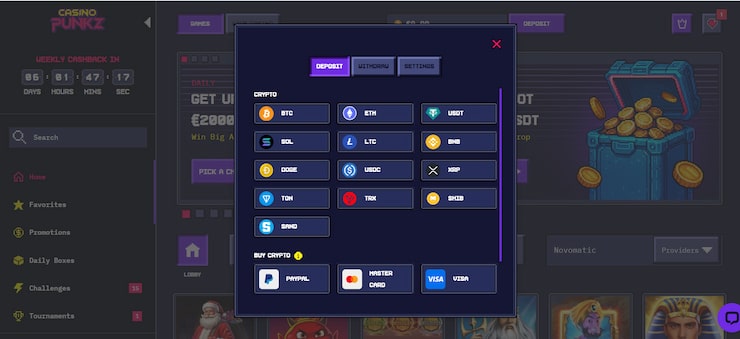 Step 3: Make a deposit with your crypto wallet