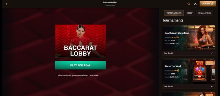 Crownplay live dealer baccarat casino