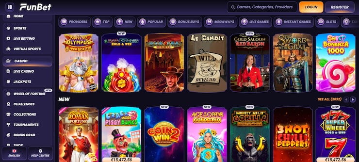 Funbet offers $1,000,000s in jackpot winnings
