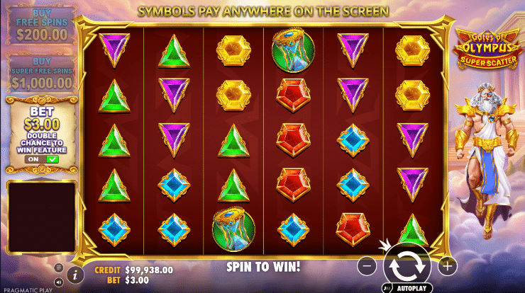 Gates of Olympus Super Scatter Ante Bet feature