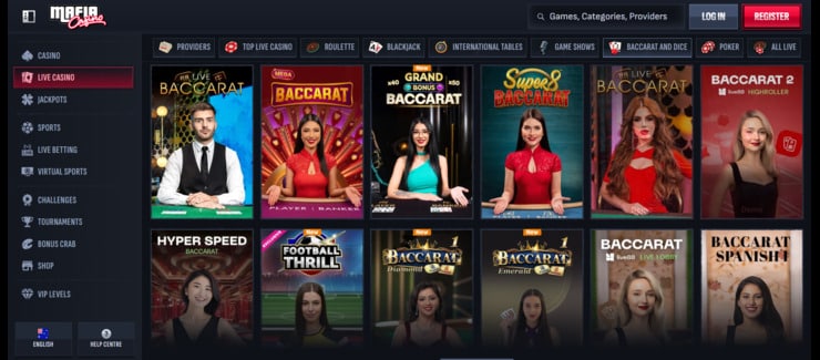 Mafia Casino is the best baccarat online for real money