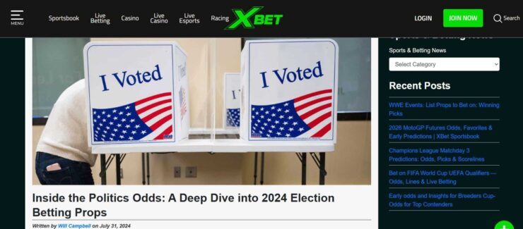 New betting odds on politics at Xbet sportsbook