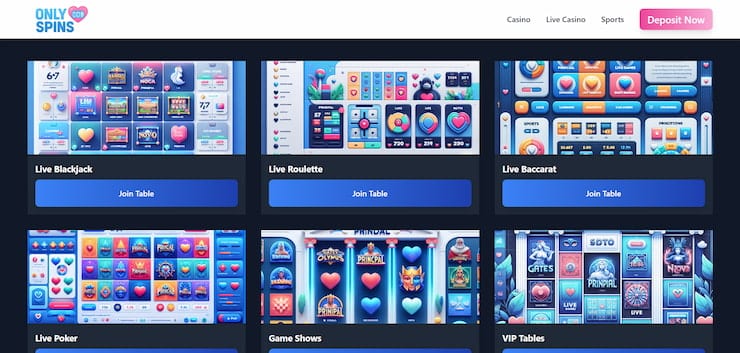 Onlyspins offers Australia blackjack play from as little as $1