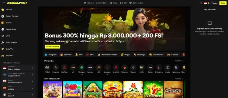 Parimatch: Slot Premium di Situs Slot Modern