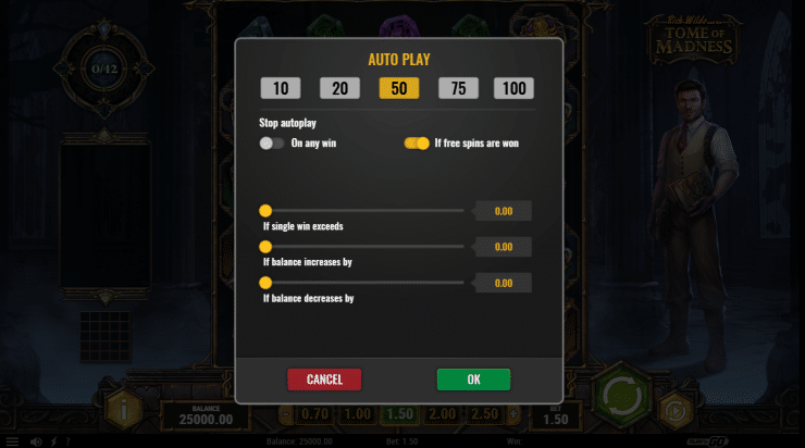 Rich Wilde and the Tome of Madness Auto Play