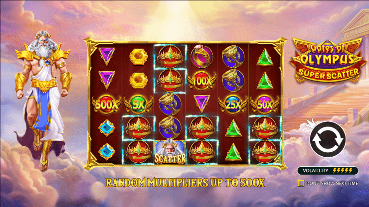 Step 1 Launch the Gates of Olympus Super Scatter Slot