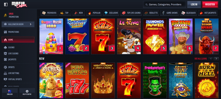 Choose a high payout casino at Mafia Casino in Australia