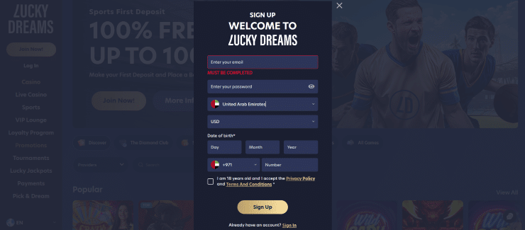 Step 2 Sign up and register an account