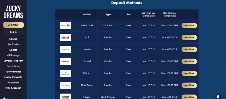 Step 3 Deposit playing funds and claim a bonus