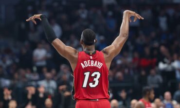 Bam Adebayo, Miami Heat. Mandatory Credit: Kevin Jairaj-Imagn Images.
