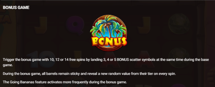 Barrel Bonanaza Bonus Game Feature