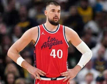 WATCH Clippers Fan Begs Ivica Zubac To Sign Lakers Rookie Card