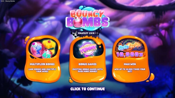 Launch the Bouncy Bomb slot game