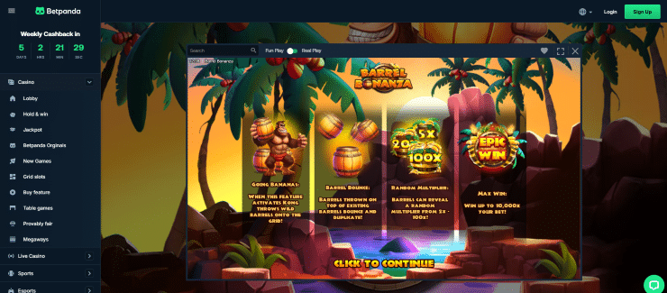 Play Barrel Bonanza Slot at BetPanda