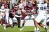 Texas A&M Aggies quarterback Marcel Reed throws the ball.