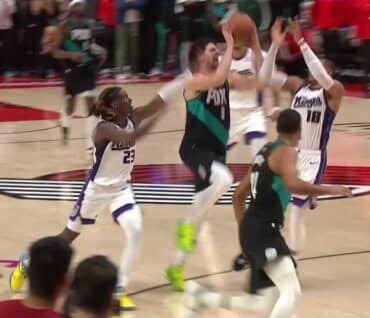 WATCH Refs Call Foul On Russell Westbrook After Deni Advija Bumps Him In Face With Ball