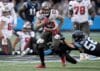 Tampa Bay Buccaneers wide receiver Mike Evans runs with the ball.