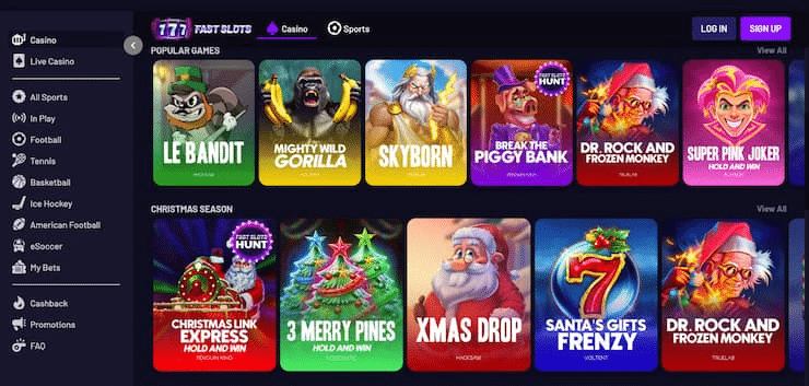 Fast Slots online casino Iceland game interface