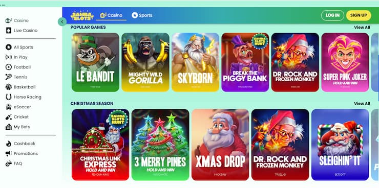 Samba Slots online casino Iceland game interface