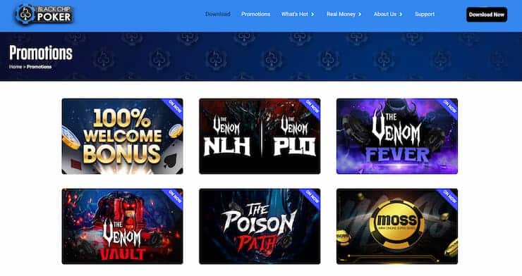 An image of Black Chip Poker bonus code offers from our Black Chip Poker review