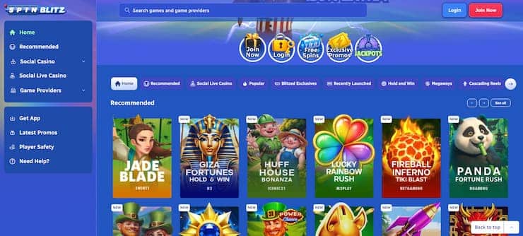 Social casino Spin Blitz with it's underwater theme.