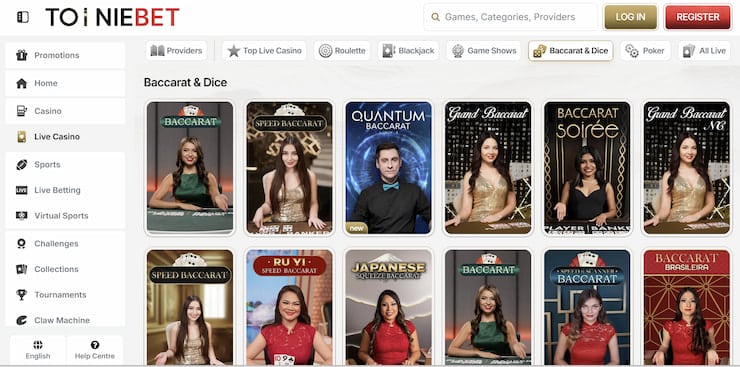 ToonieBet - overall best online baccarat casino in Canada