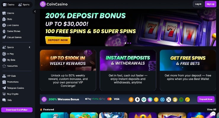 កាស៊ីណូអនឡាញ CoinCasino កម្ពុជា