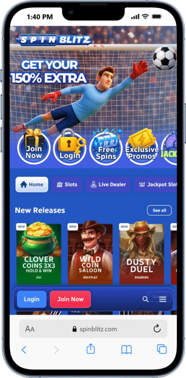 SpinBlitz on mobile