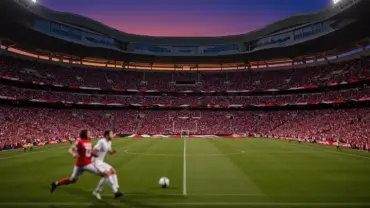 Levi's Stadium packed with fans during Austria vs Jordan 2026 FIFA World Cup match at twilight