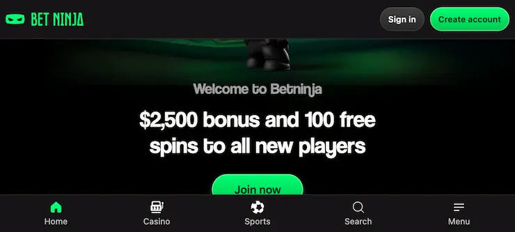 betninja casino home