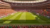 World Cup stadium filled with Spanish and Saudi Arabian fans before kickoff