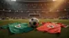 Mexico and South Korea soccer jerseys on stadium field with dramatic lighting for World Cup 2026 betting