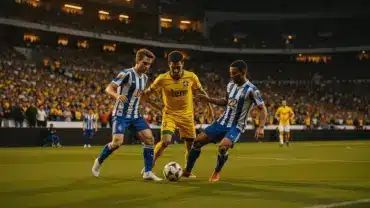Brazil and Japan soccer players competing in intense World Cup 2026 knockout match action