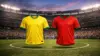 Brazil and Morocco national team jerseys on soccer field under stadium lights at MetLife Stadium