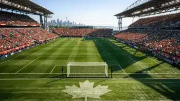 BMO Field Toronto packed with Canadian fans in red and white for 2026 FIFA World Cup opening match