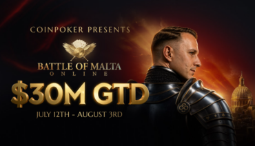 CoinPoker Announces Massive $30 Million Battle of Malta Online Series