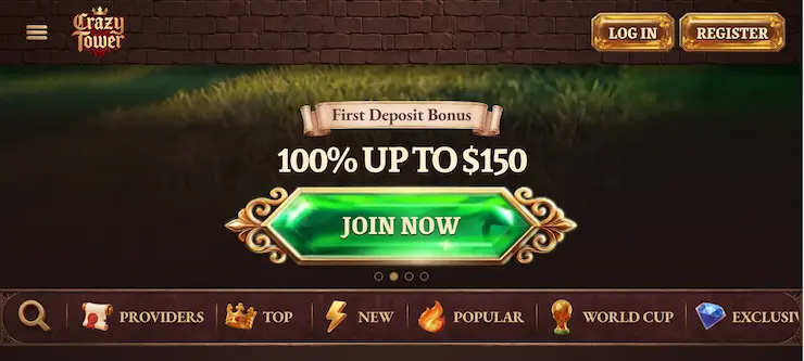 crazytower casino home